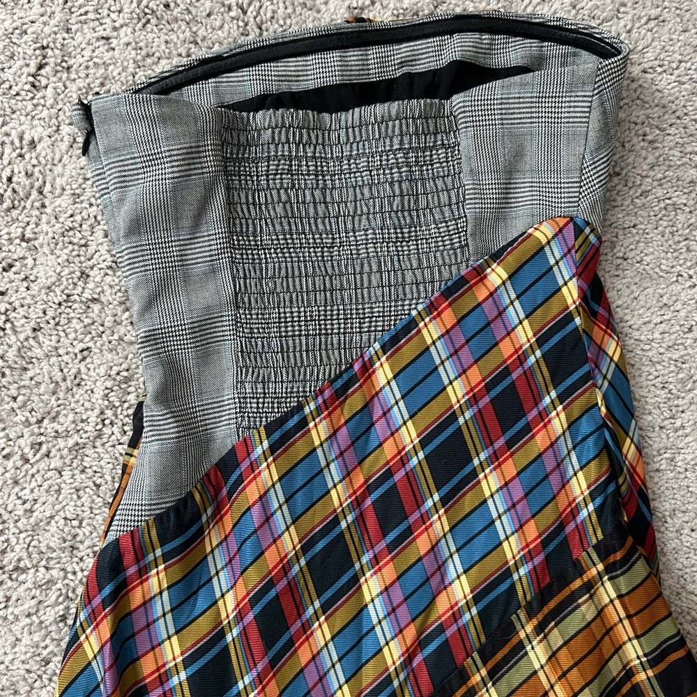 NWT Maeve Anthropologie Plaid Strapless Maxi Dress XXS - Picture 9 of 12